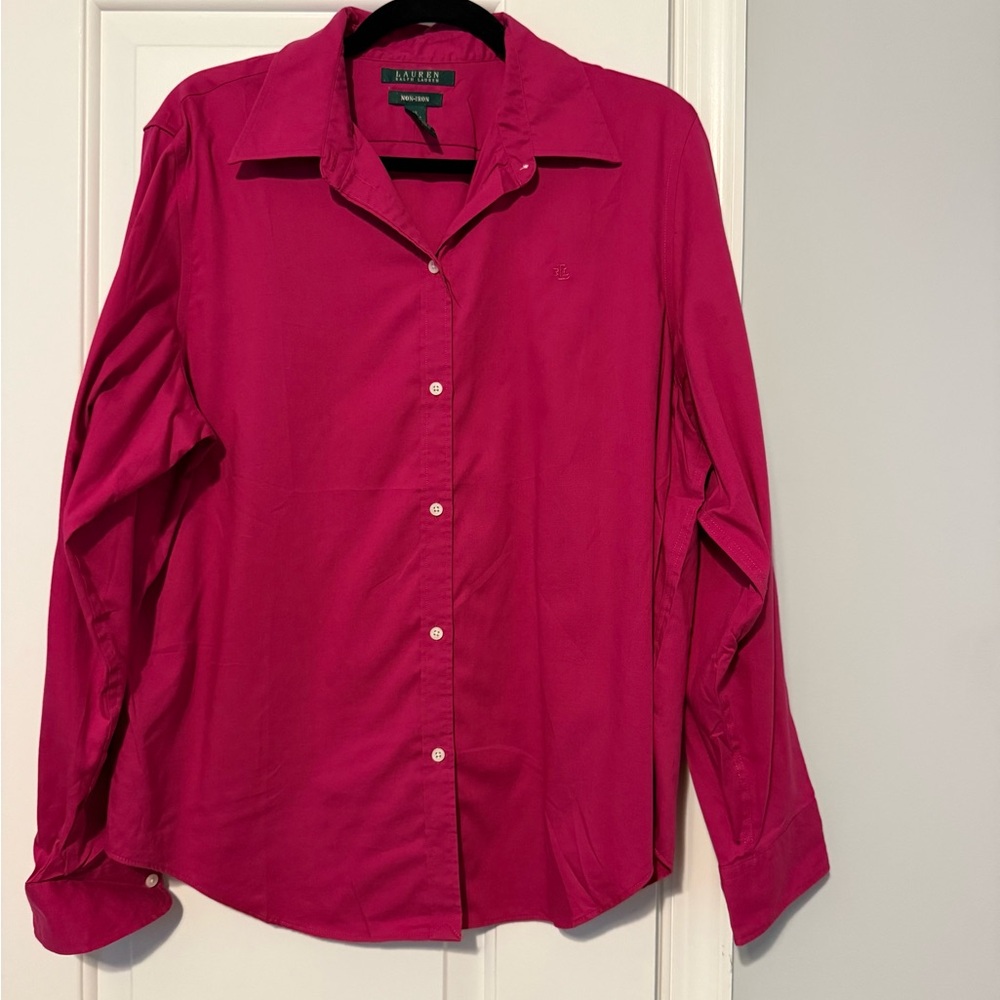 Ralph Lauren Fuchsia Non-Iron Shirt